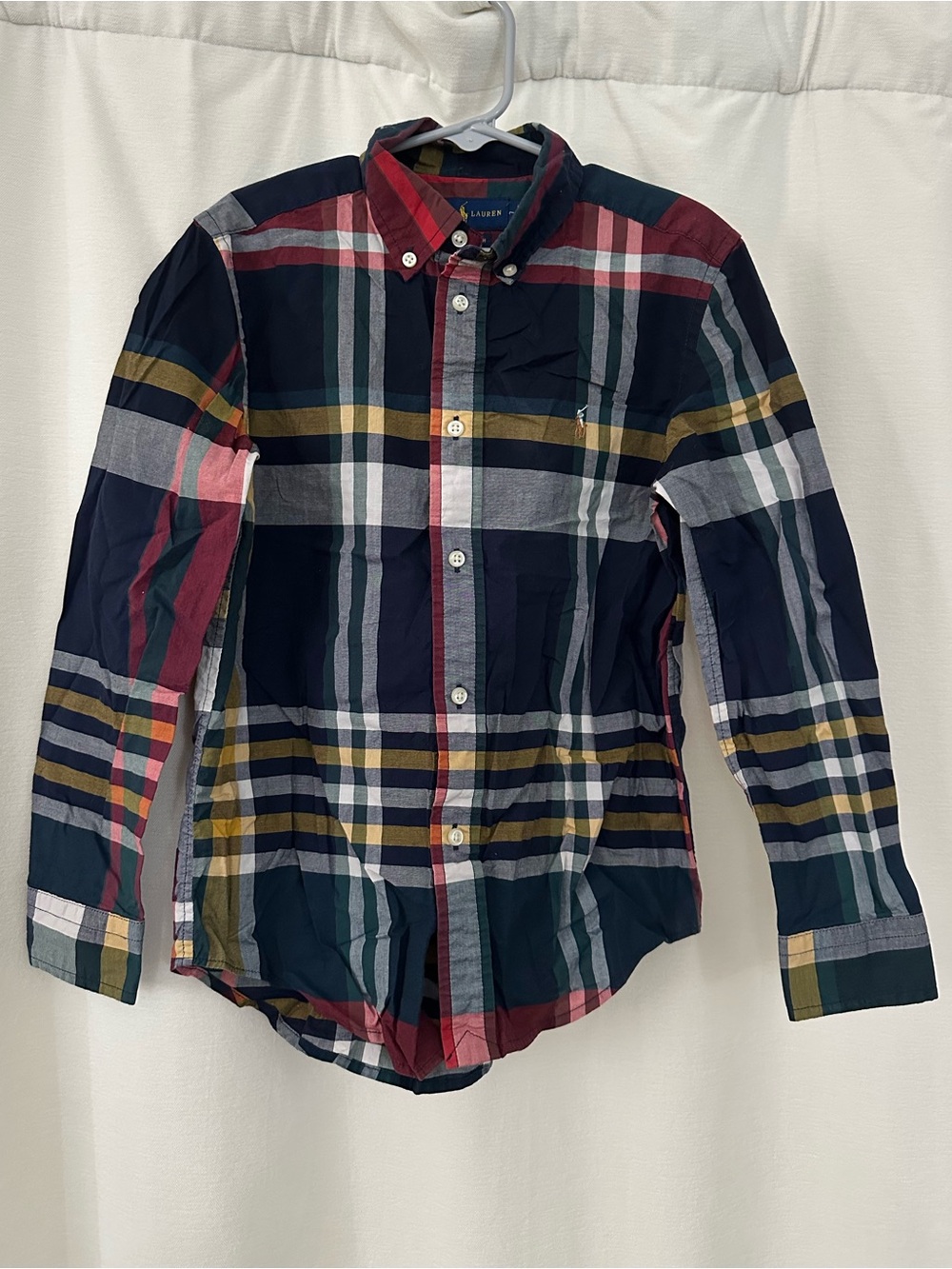 Ralph Lauren Boy’s Navy Multi-Check Button-Down Shirt